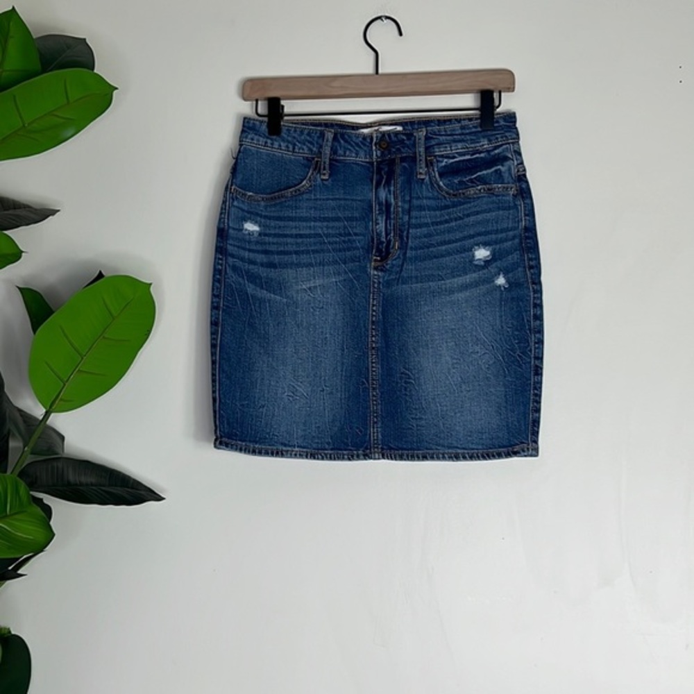 Hollister Blue Denim Mini Skirt
